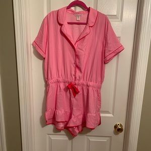 Pink Ruffle Victoria Secret Romper XL